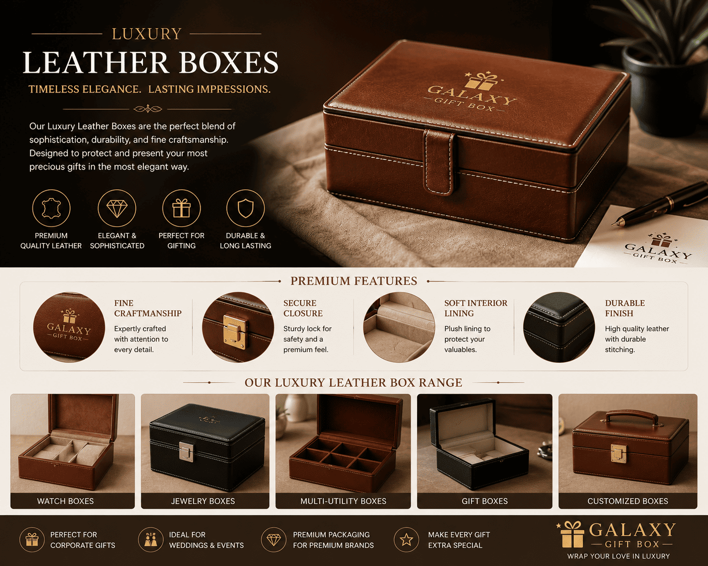 Leather box manufacturer Dubai
